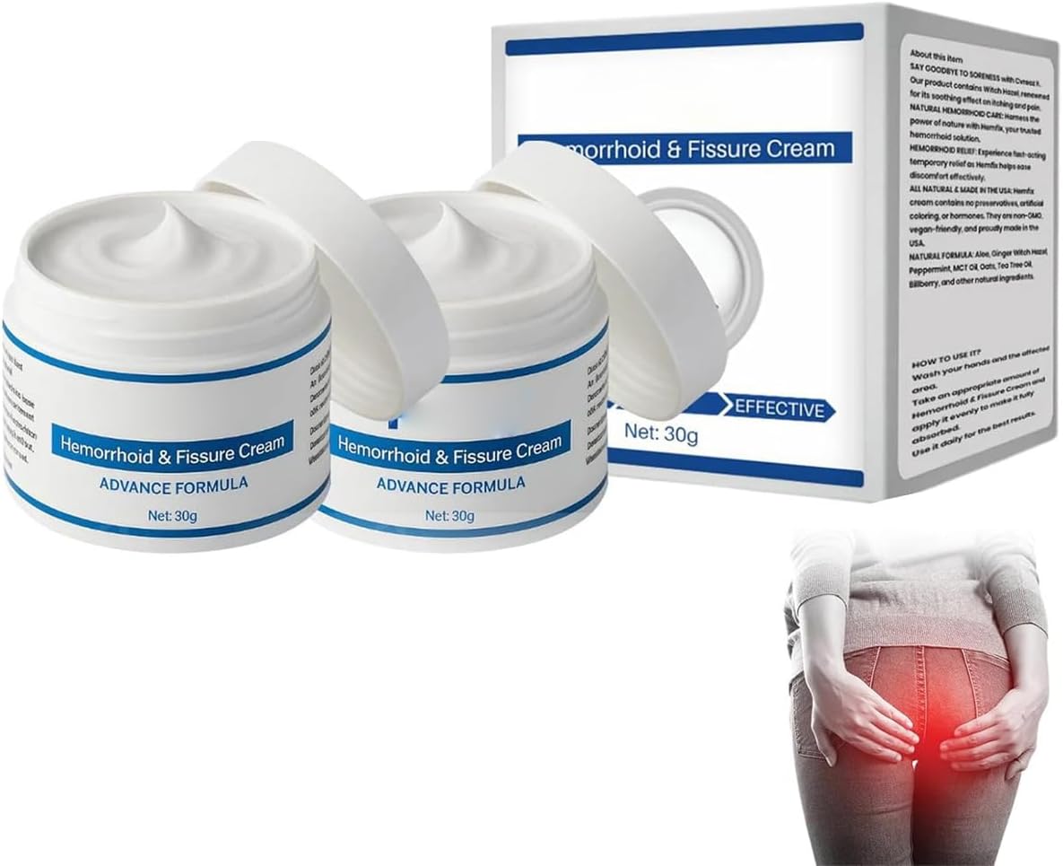 Hemorrhoid Fissure Cream,Professional Hemorrhoid Treatment Cream,Soothing Treatment Formula,Fast Acting Hemorrhoidcream for Swelling, Discomfort, and Itching (2)