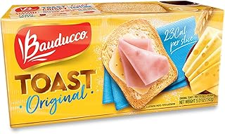 Bauducco Original Toast - Delicious, Light & Crispy Toasted Bread - Ready-to-Eat Breakfast Toast & Sandwich Bread - No Artificial Flavors - 5.01 oz (Pack of 1)