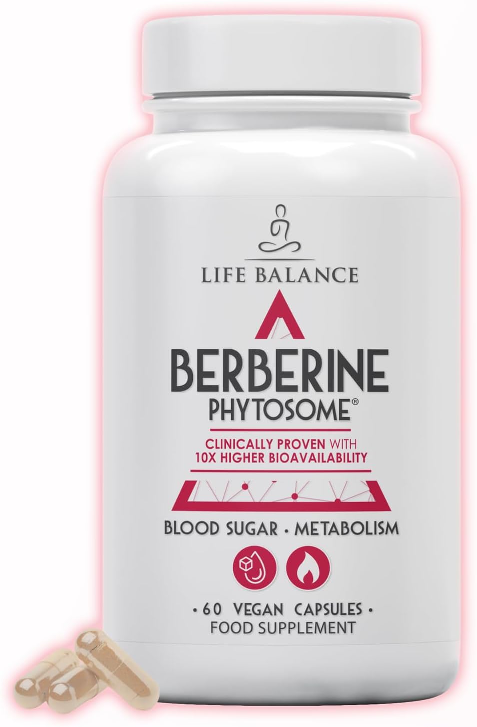 New: Berberine Phytosome® - 10X Higher Bioavailability - Clinically Studied Effectiveness for Metabolism & Blood Sugar Control - 60 Capsules - UK Made Supplement - GMP Standards - Zero Additives