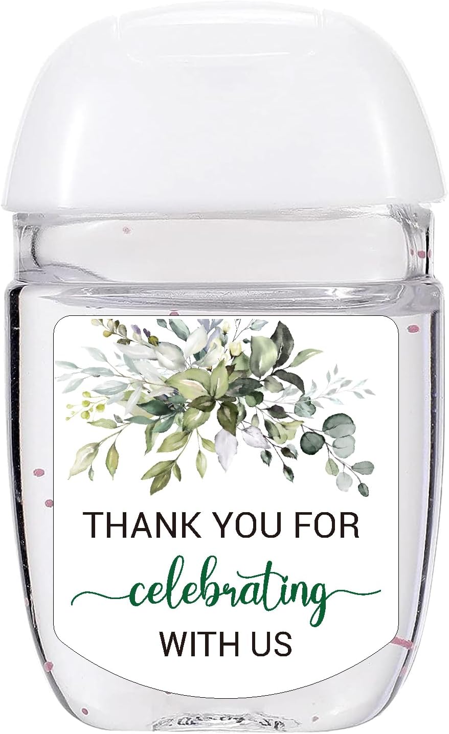 36 Hand Sanitizer Labels Thank You Wedding Favor Stickers, Labels for Weddings, Bridal Showers, Birthdays, Parties, Baby Showers. Not Contain Hand Sanitizer.