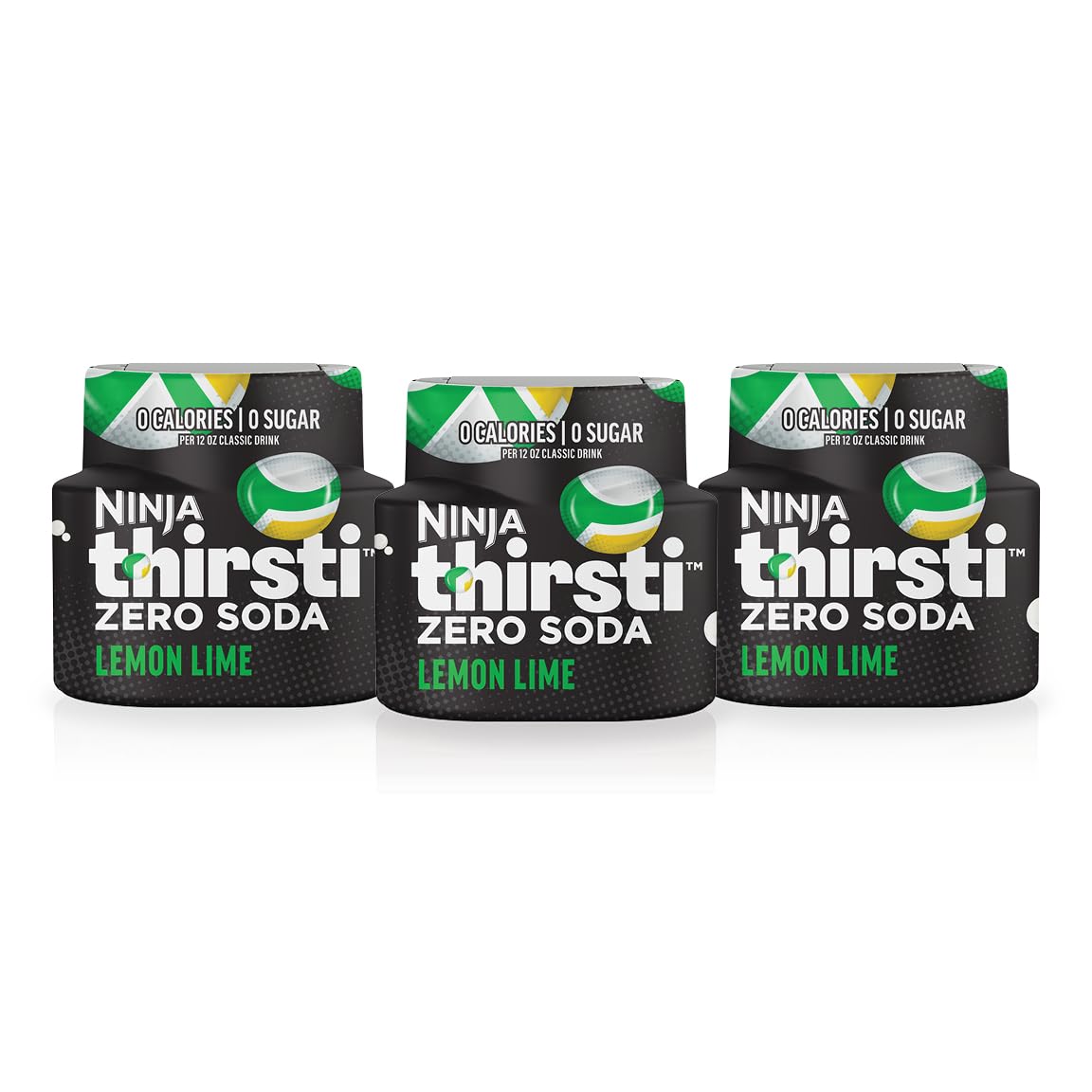 Ninja Thirsti Flavored Water Drops, ZERO SODA Lemon Lime, Classic Soda Flavors, Sparkling or Still, Zero Calories, Zero Sugar, Makes 17, 12oz drinks, 3 Pack, WCFLNLMAM