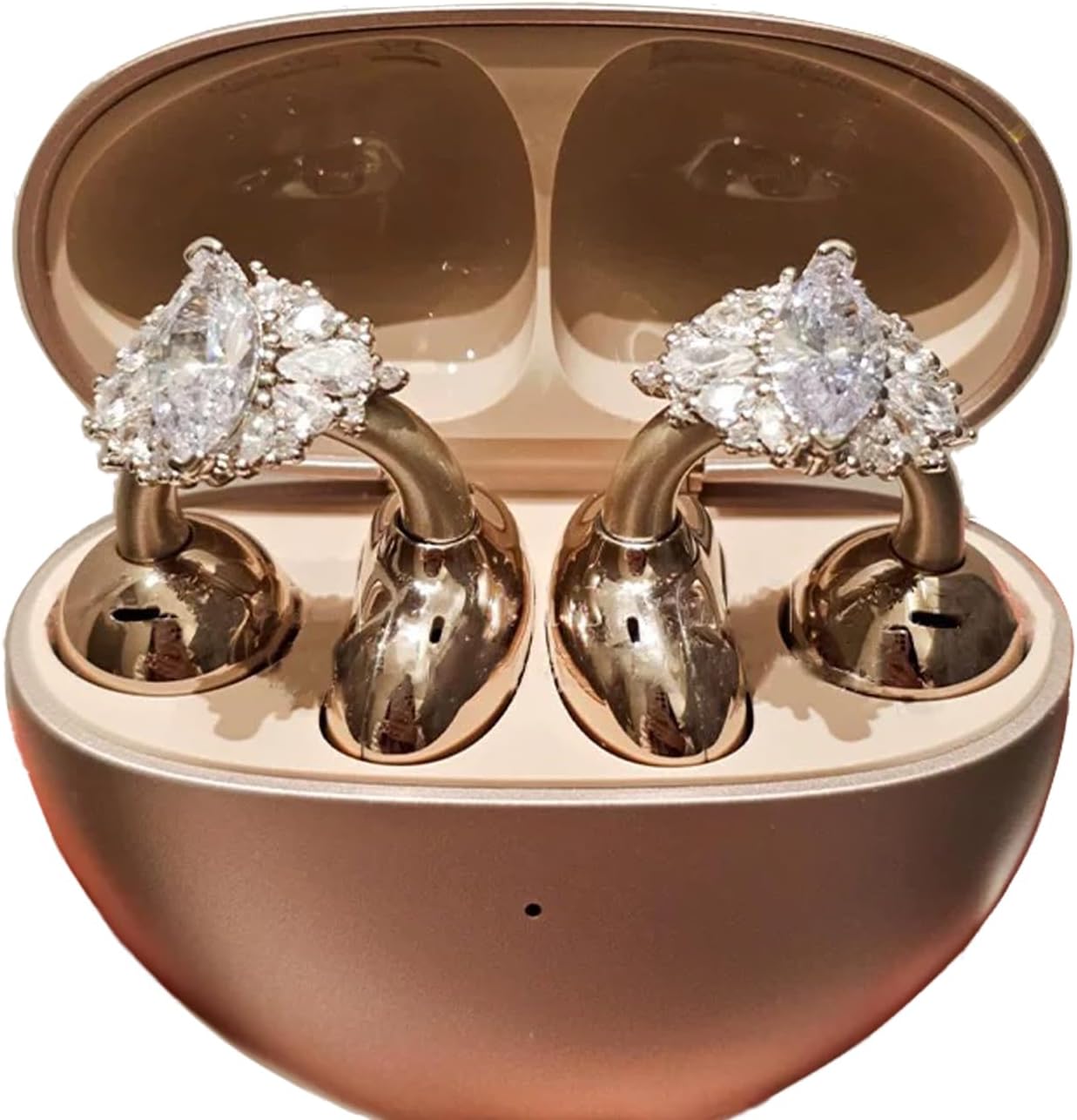 Rhinestone for Clip on Earbuds Open Ear, Elegant Zirconia Decorative Earphone Accessories, Removable Exquisite DIY Decoration