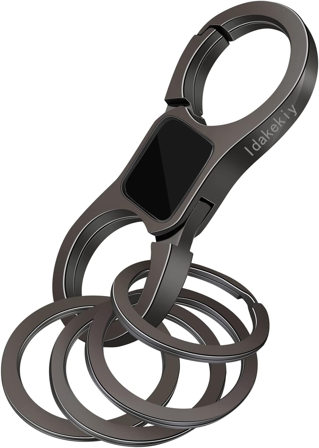 Idakekiy Key Chain Quick Release Spring with 4 Key Rings Heavy Duty Car Keychain Organizer for Men and Women