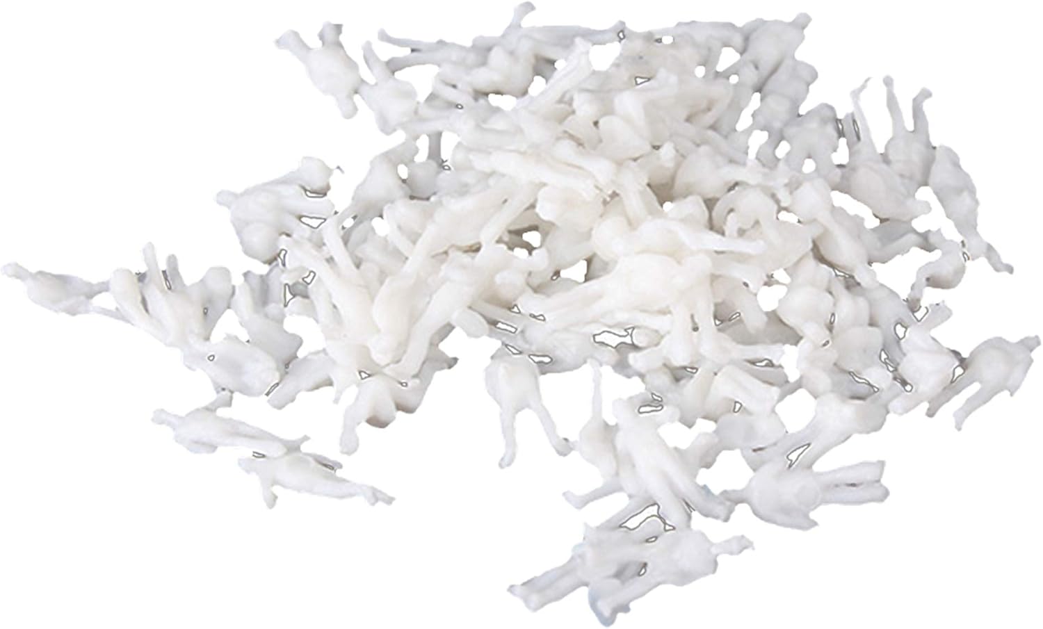 BQLZR 100Pcs White Model Train People Figure Passengers 1:200 Scale