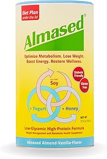 Almased Vanilla Meal Replacement Shake - Low-Glycemic High Plant Base Protein Powder- Nutritional Weight Health Support Supplement - Vanilla Flavor - 17.6 oz (1.1 Pound (1 Pack))