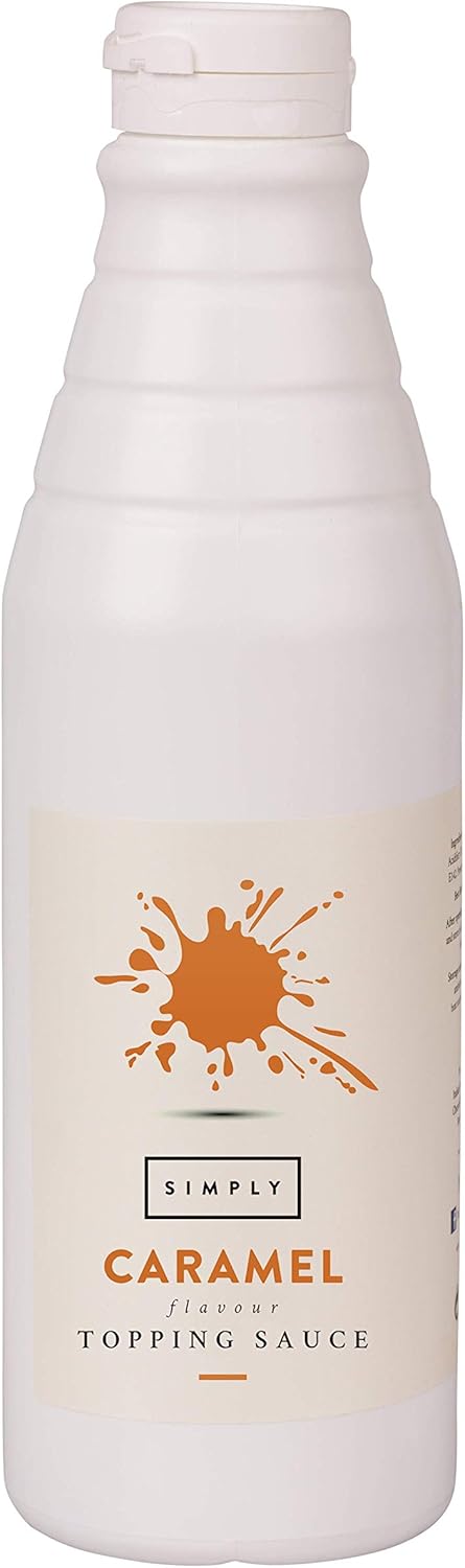Simply Caramel Topping Sauce, Dairy Free Ready to Use Dessert Sauce for Ice Cream, Waffles, Pancakes, Coffee & Milkshakes (1 kg)
