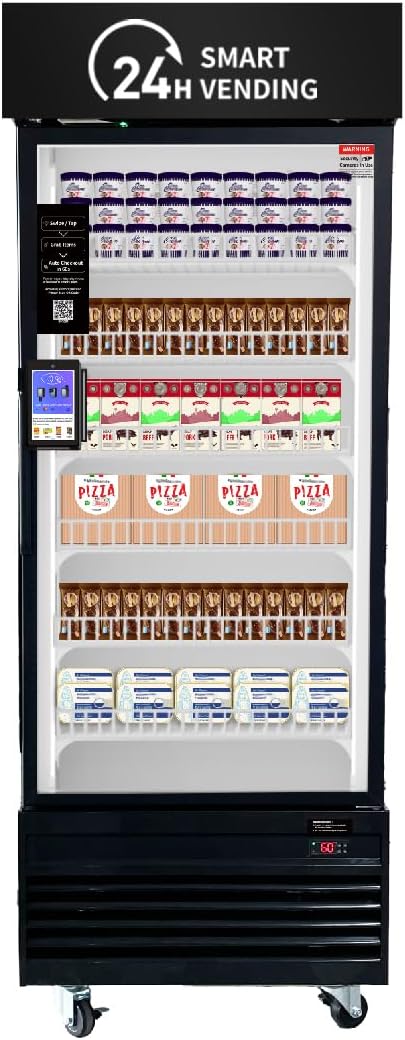 HAHA Smart Flexi-Temp Vending Machine | Self-Service Freezer with POS/NFC | -8°F~-1°F (Frozen) / 32°F~50°F (Chilled) / RT (Ambient) | for Ice Cream, Meals, Drinks in Convenience Stores/Gyms