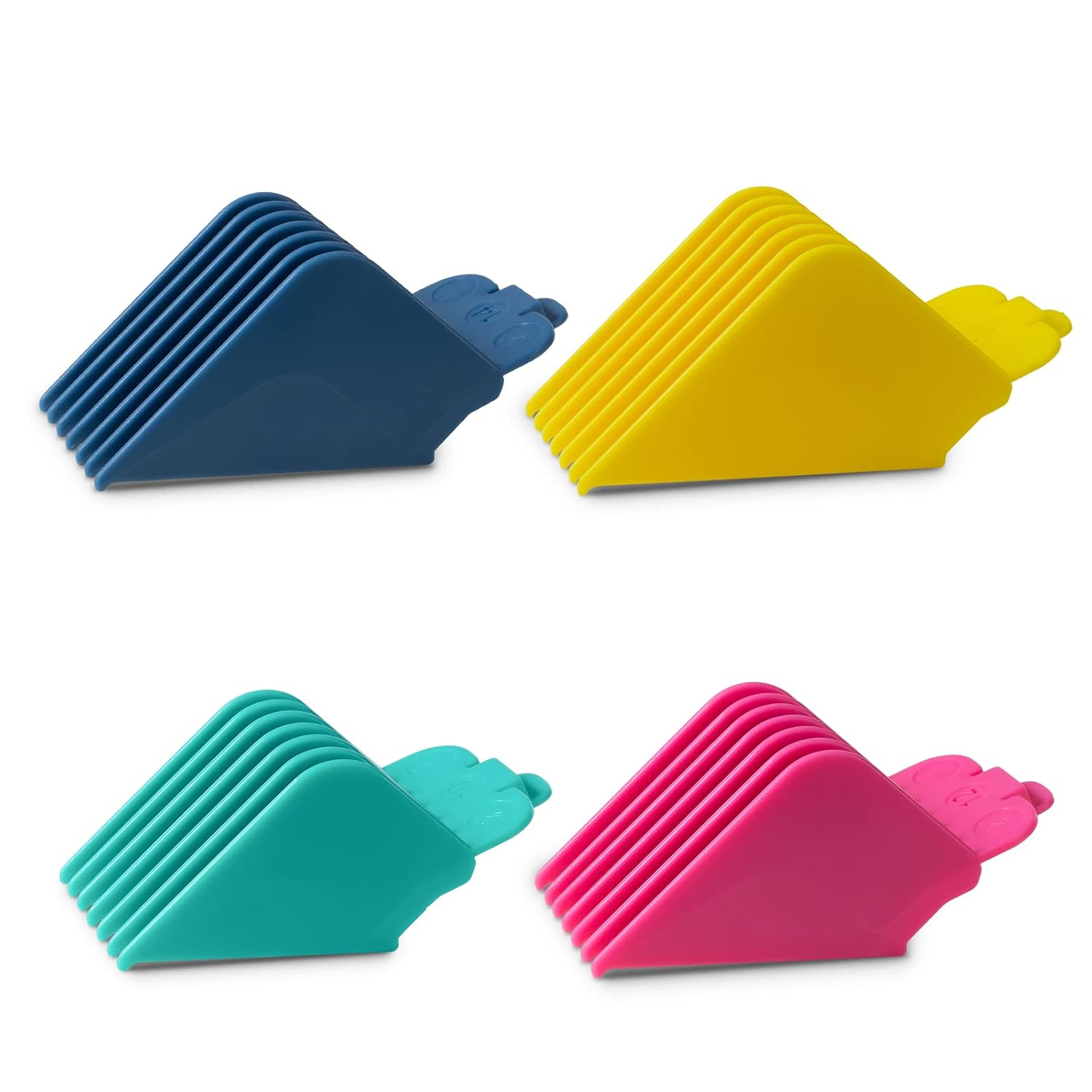 Clipper Guards 16 14 12 10 Compatible with Most Wahl Clippers, Color Coded Clipper Combs Replacement - 1.25", 1.5", 1.75" & 2"