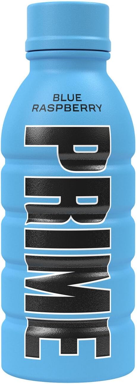 PRIME HYDRATION Insulated Metal Water Bottle 16.9oz Blue Raspberry Design