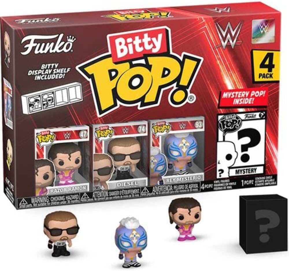 Funko Bitty POP! 4 Pack: WWE - Razor Ramon,Diesel,Rey Mysterio & More