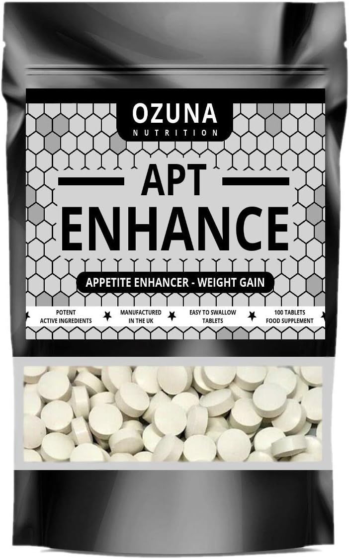 APT Enhance Appetite Stimulant - Max Strength Appetite Booster for Weight Gain - Natural Appetite Support to Increase Food Intake - 100 Easy-to-Swallow Tablets