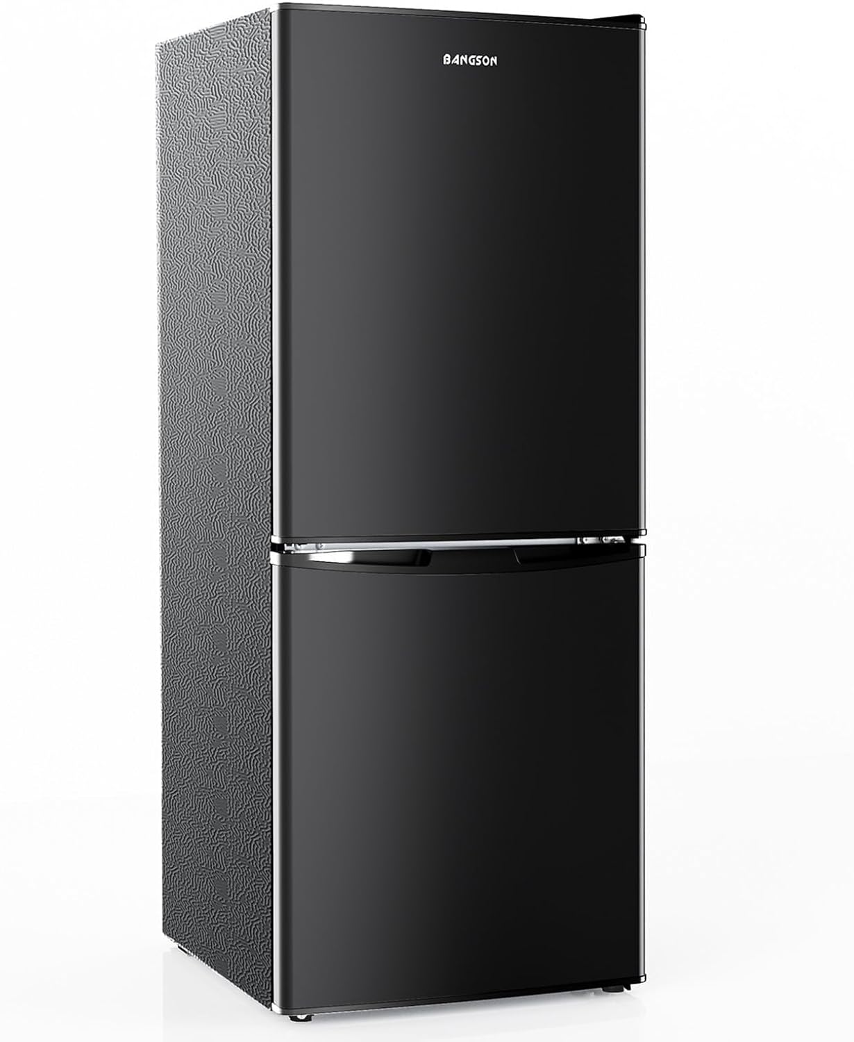 BANGSON 4.0 Cu.Ft Small Refrigerator with Freezer, Small Fridge with Bottom Freezer, for Apartment, Bedroom, Dorm, and Office, Double Door, Black