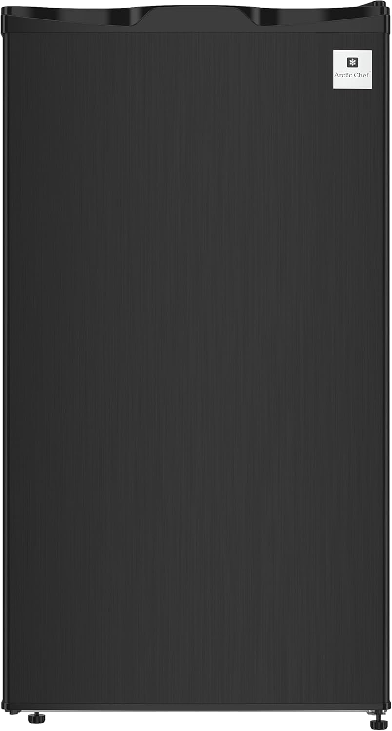 ACFR335, 3.2 Cu Ft Compact Design Mini Fridge with Freezer, Stainless, Black SS