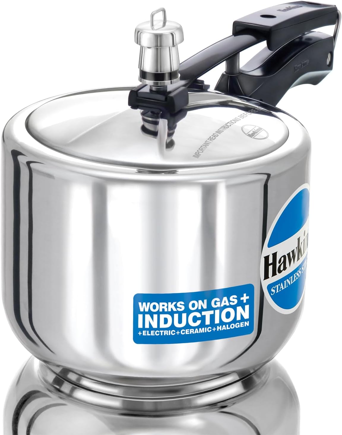 Hawkins 3 Litre Pressure Cooker, Stainless Steel Inner Lid Cooker, Tall Design Cooker, Induction Cooker, Silver (Hss3T), 3 Liter