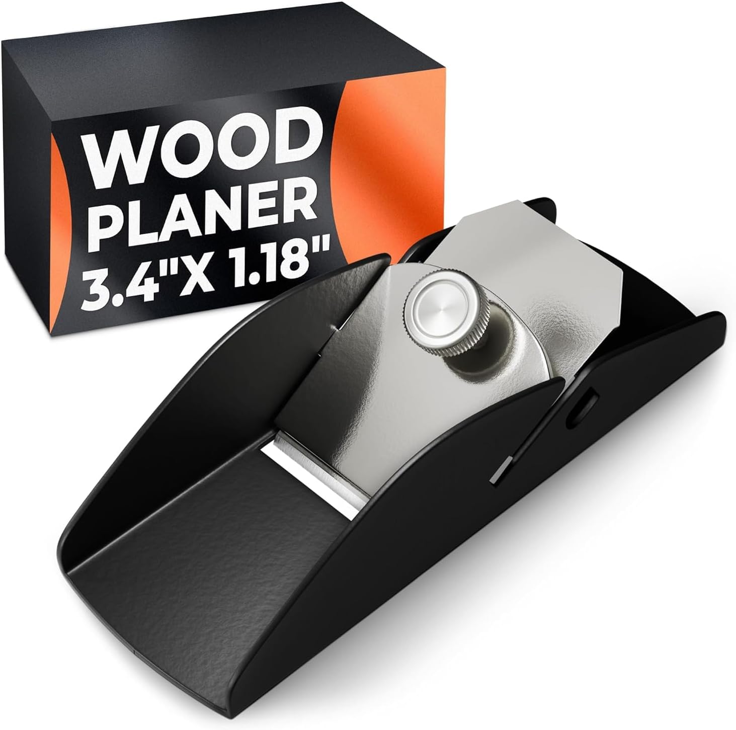 3.38"x1.18"x0.78" Hand Planer for Wood – Wood Planer Hand Tool, Stainless Steel, Sharp Blade Adjustment, Durable Bottom, Ergonomic Design – Easy to Assemble, Prevents Hurting, for Home & Workshop