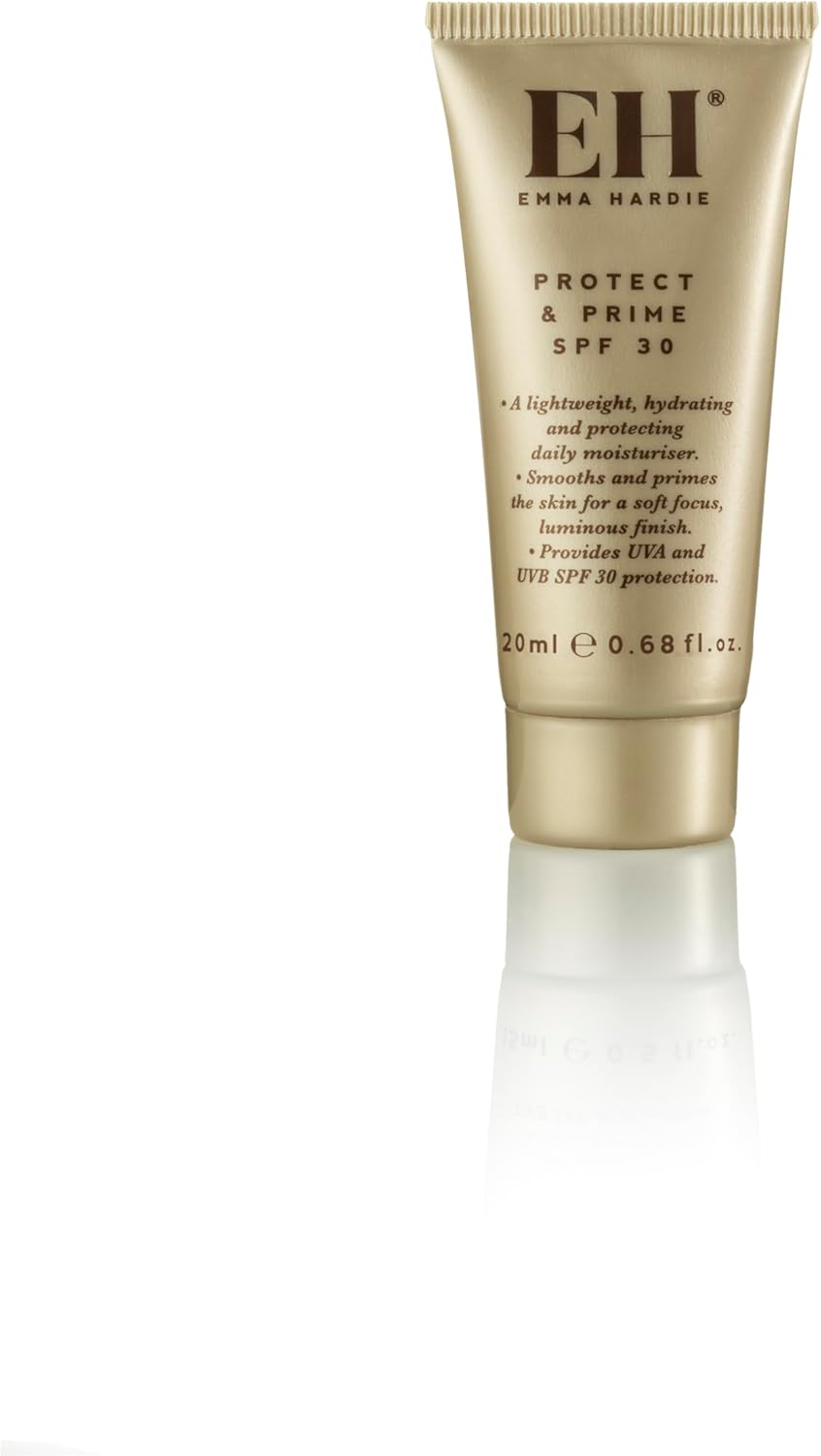 Emma Hardie 20ml Protect & Prime SPF30 Protection Sunscreen Moisturiser with Hyaluronic Acid, Defences Against UVA & UVB Damage and Premature Ageing, Excellent as Make-Up Primer, Vegan & Cruelty Free
