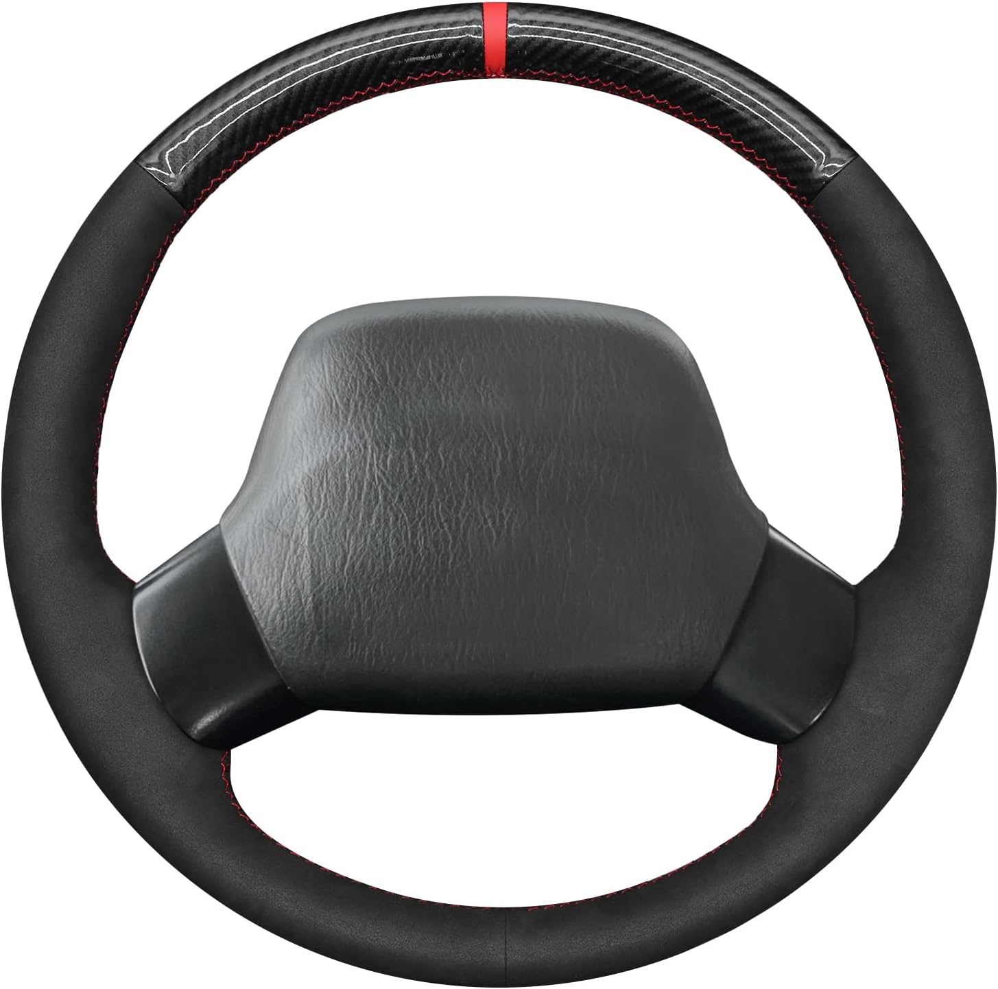 MEWANT Hand Sewn Steering Wheel Cover Wrap for Jeep Wrangler TJ Cherokee XJ 1997-2002 Steering Wheel Accessories for Jeep Wrangler