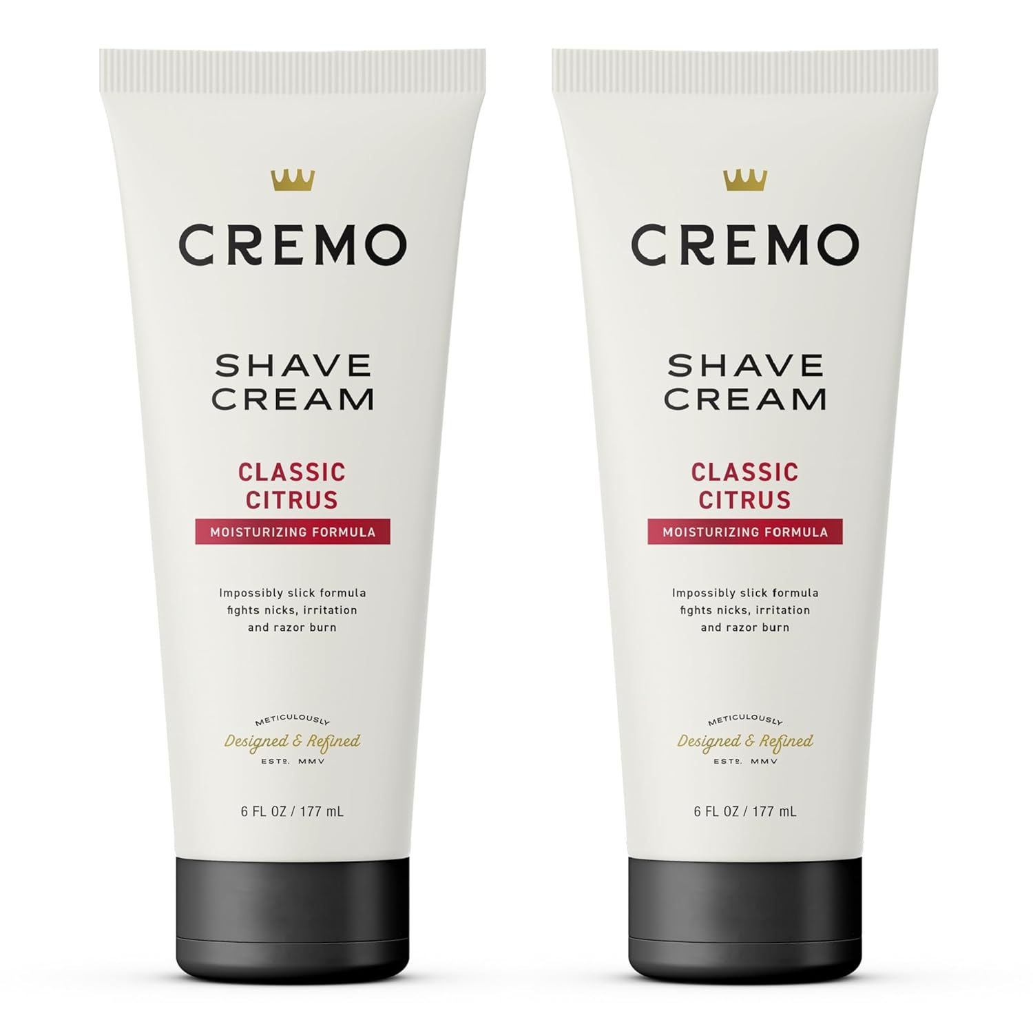 Cremo Shaving Cream Mens, Astonishingly Superior Ultra-Slick Shaving Cream for Men, Fights Nicks, Cuts And Razor Burn, 6 Fl Oz (2 Pack)