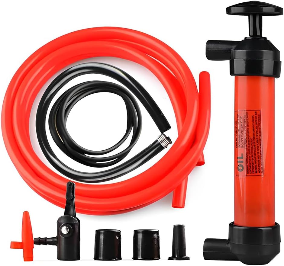 Car Siphon Transfer Pump Kit, 200cc Siphon Hand Pump Kit Fluid Fuel Extractor Suction Tool, Multi-Purpose Manual Oil Pump Fuel Liquid Transfer Pump for Oil Gasoline Water Liquids and Air