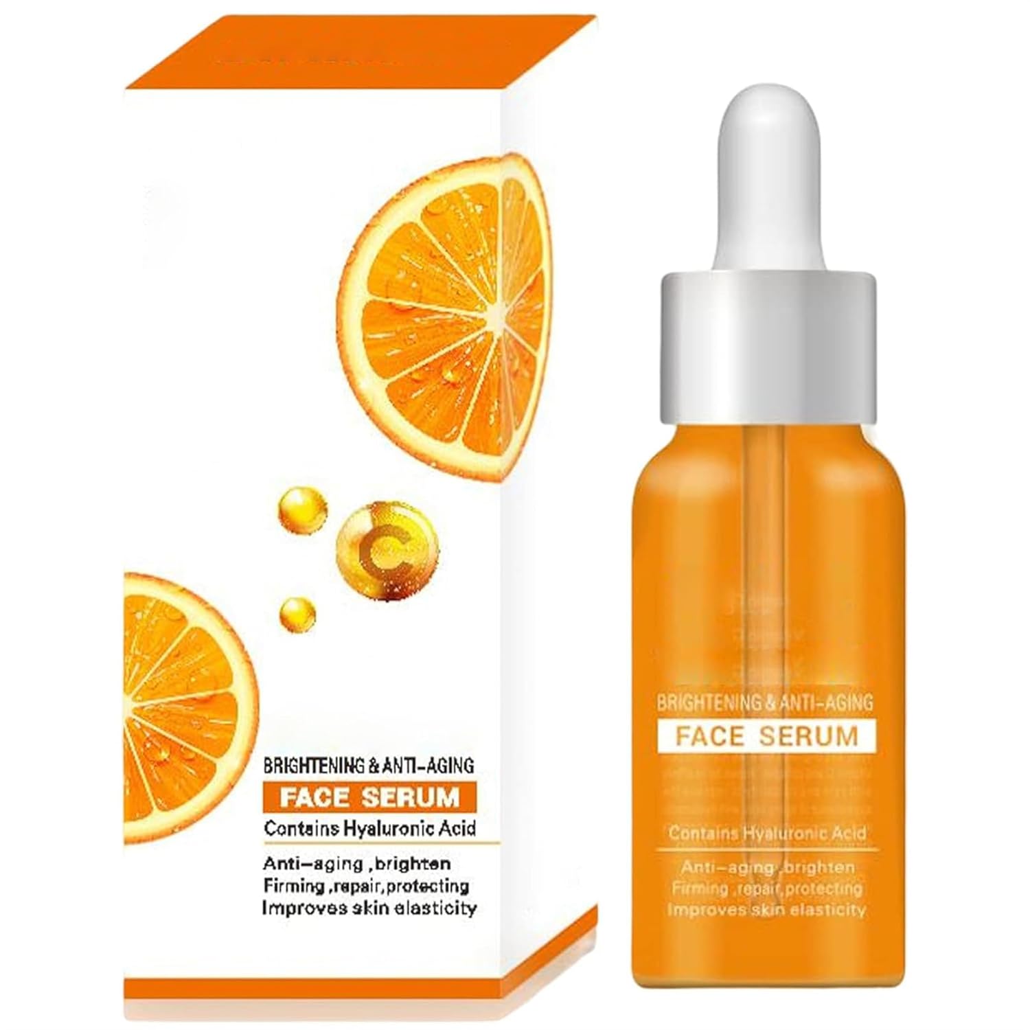 Vitamin C Face Serum with Hyaluronic Acid, Brightening & Anti-aging Facial Serum for Face Dark Spots, Even Skin Tone, Lines & Wrinkles, 1.69fl oz/50ml