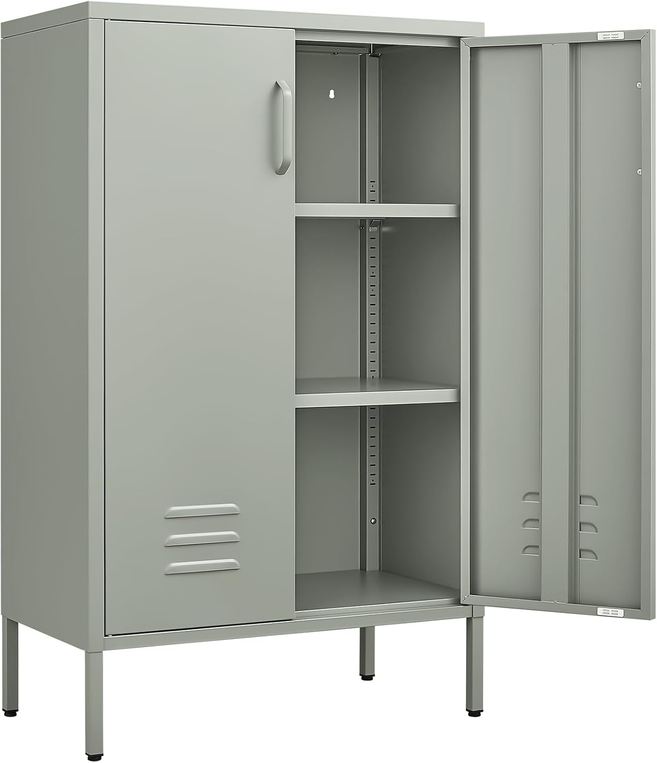 Metal Cabinet,Metal Locker Cabinet with Adjustable Shelves,Entryway Storage Cabinets for Living Room,Kitchen,Outdoor