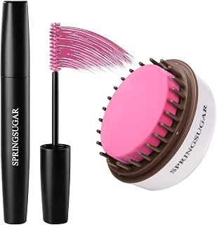 Hot Pink Temporary Hair Chalk Color Comb + Washable Hair Mascara Dye for Girls Kids, Makeup Vibrant Dye Hair Colors for Halloween, Cosplay, Sporting Events, DIY Hair Parties Christmas