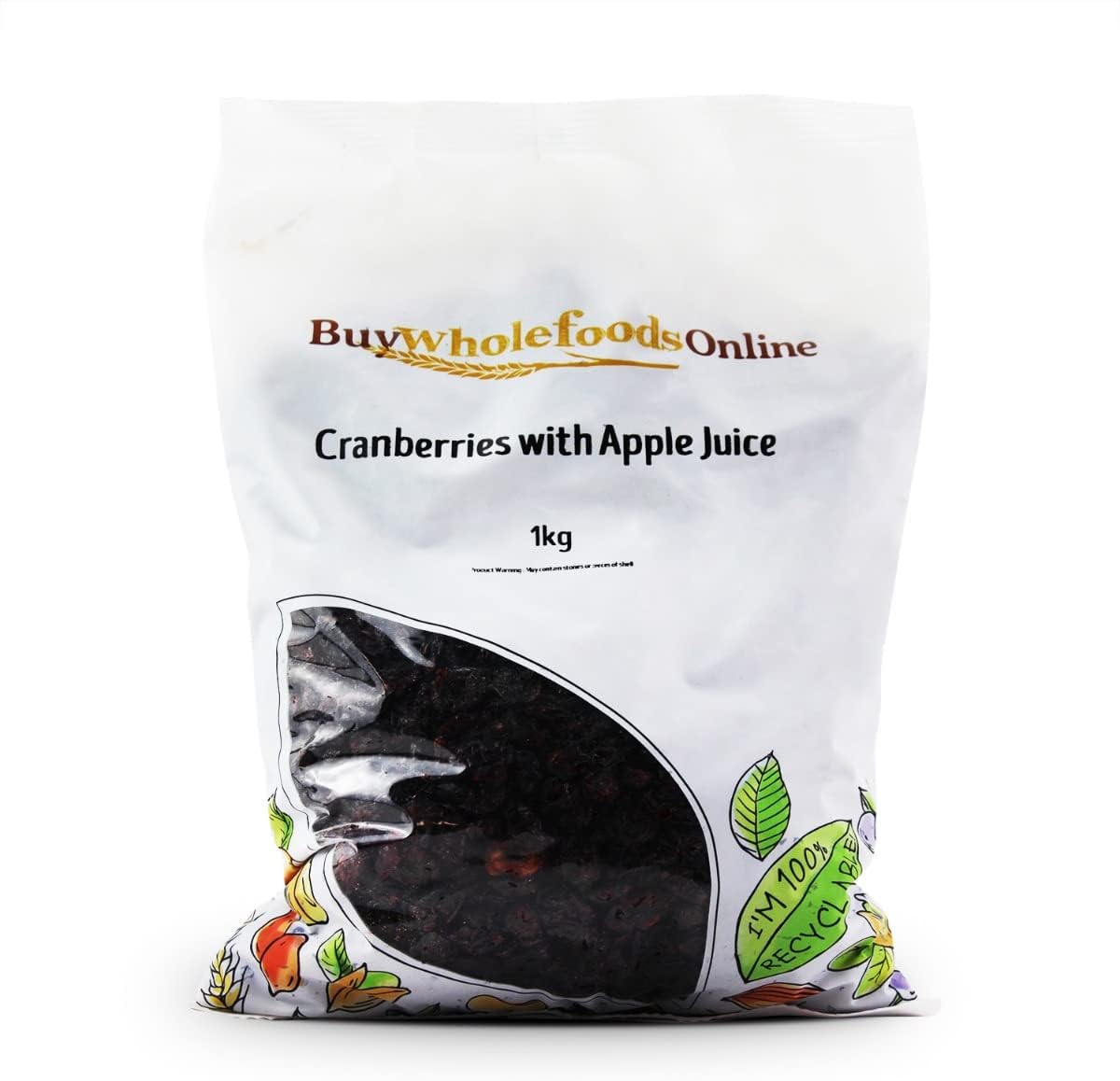 Dried Cranberries Infused with Apple Juice 1kg (BWFO)