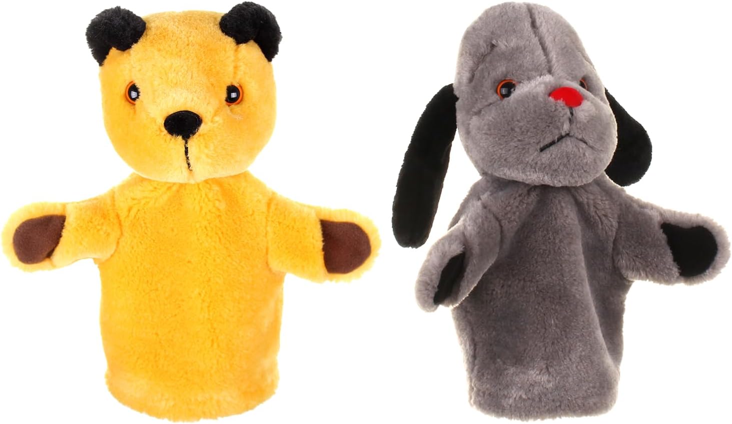 Sooty & Sweep twin pack, authentic plush puppets, hand puppets from The Sooty Show