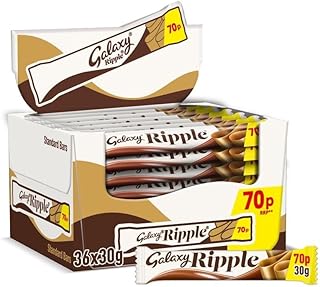 Galaxy Ripple Milk Chocolate Snack Bar 30g (Pack of 36) - Imported from the UK