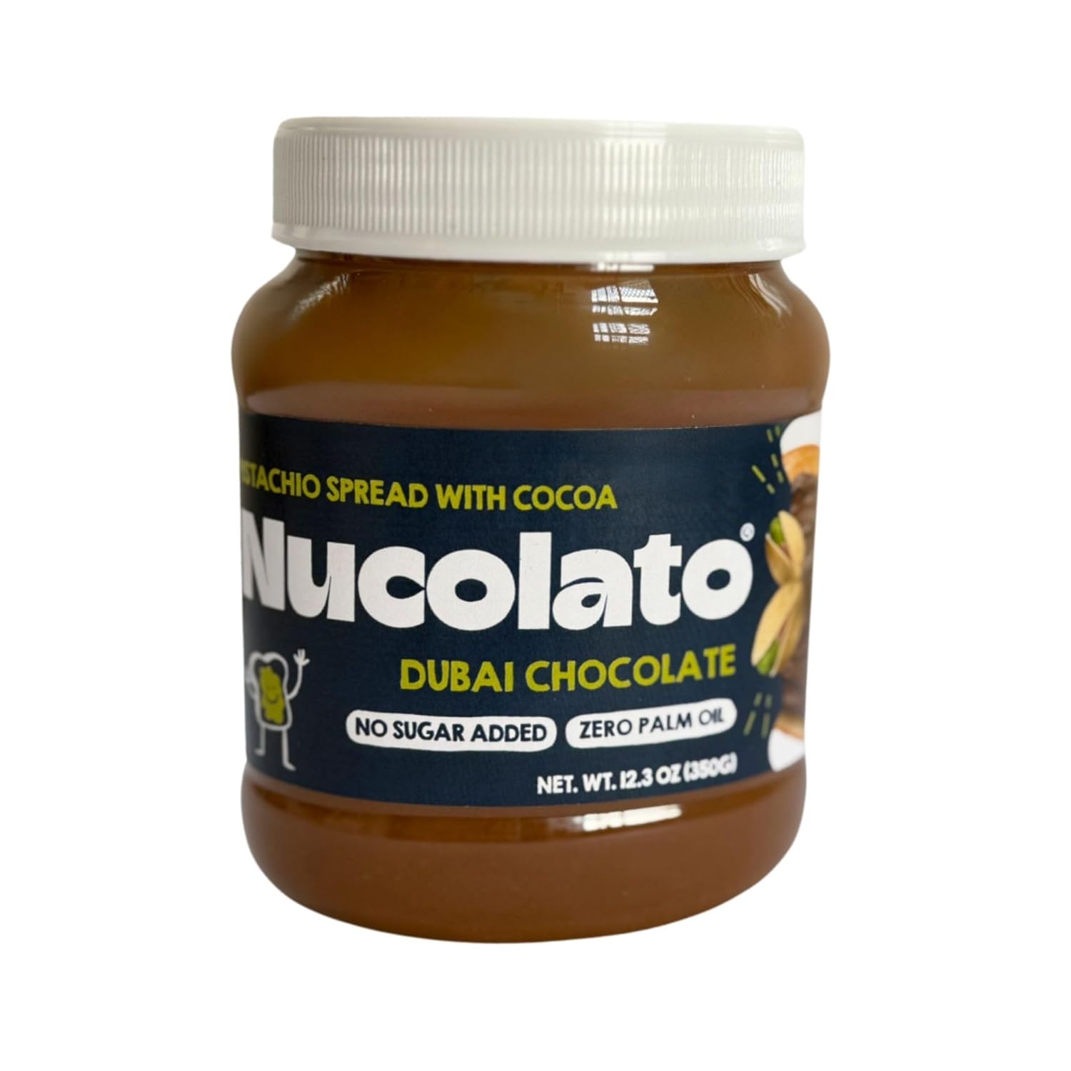 Nucolato Dubai Chocolate Spread | Healthy Snacks,Gluten Free, Low Carb, No Sugar Added - No Palm Oil, Dubai Chocolate, Perfect Dessert & Breakfast Topping Sugar free
