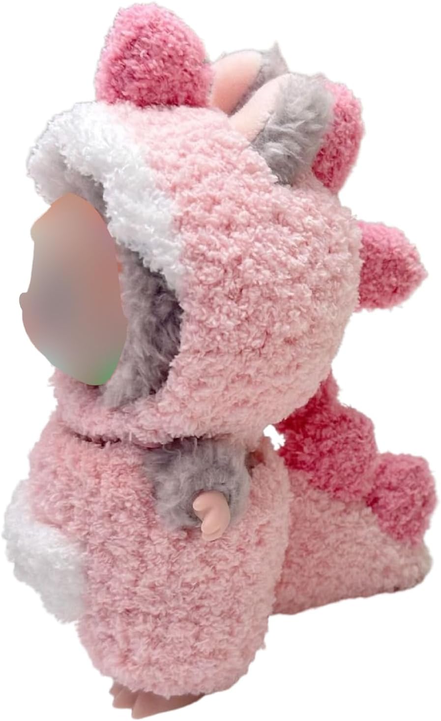 Clothes for Labubu, Outfit for Labubus, Dinosaur Clothes for Labubu Doll, Personality Adorable Dolls Clothes Accessories (NO Doll) (Pink)