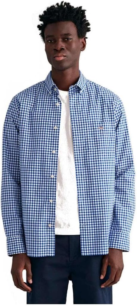 GANT Mens Fit Gingham Poplin Shirt