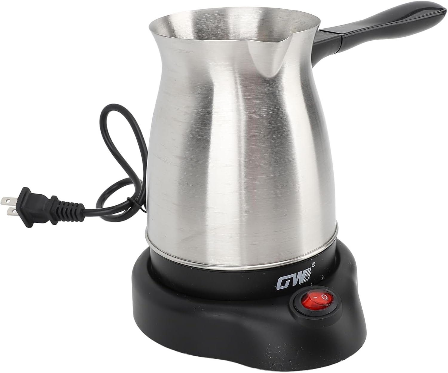 Turkish Coffee Pot, Stainless Steel Arabic, Greek & Turkish Electric Coffee Maker Machine Pot, 600ml Coffee Tea Warmer Kettle with Removable Anti Scald Handle Cordless Base for Home & Travel
