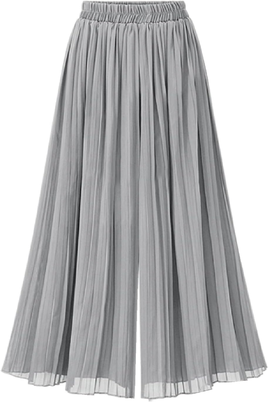 RLEHJN Palazzo Trousers for Women UK Sale Clearance Chiffon Elasticated Waist Wide Leg Trousers Summer Loose Pleated Lounge Pants Plain Baggy Casual High Waisted Pants with Pockets M-5XL