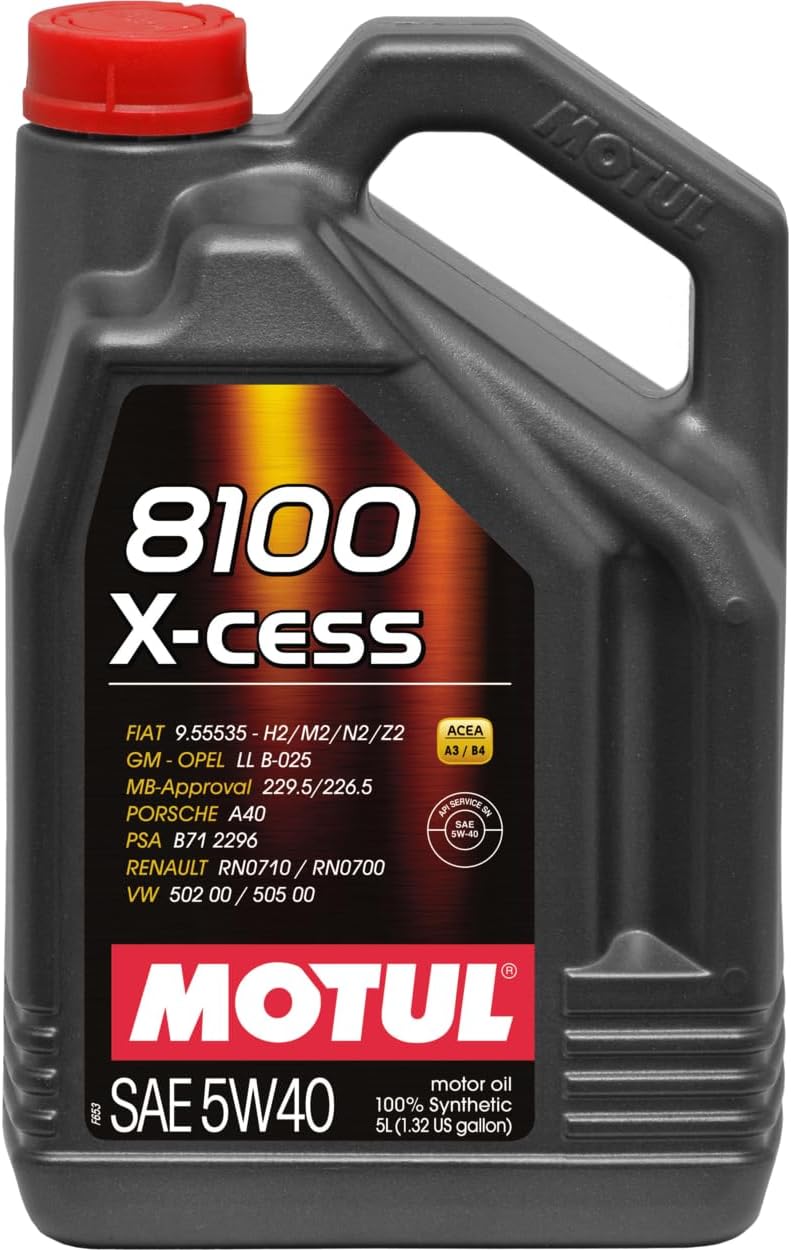 MOTUL 8100 X-Cess Gen 2 SAE 5W40 Full Synthetic Motor Engine Oil 5 Liter Bottle