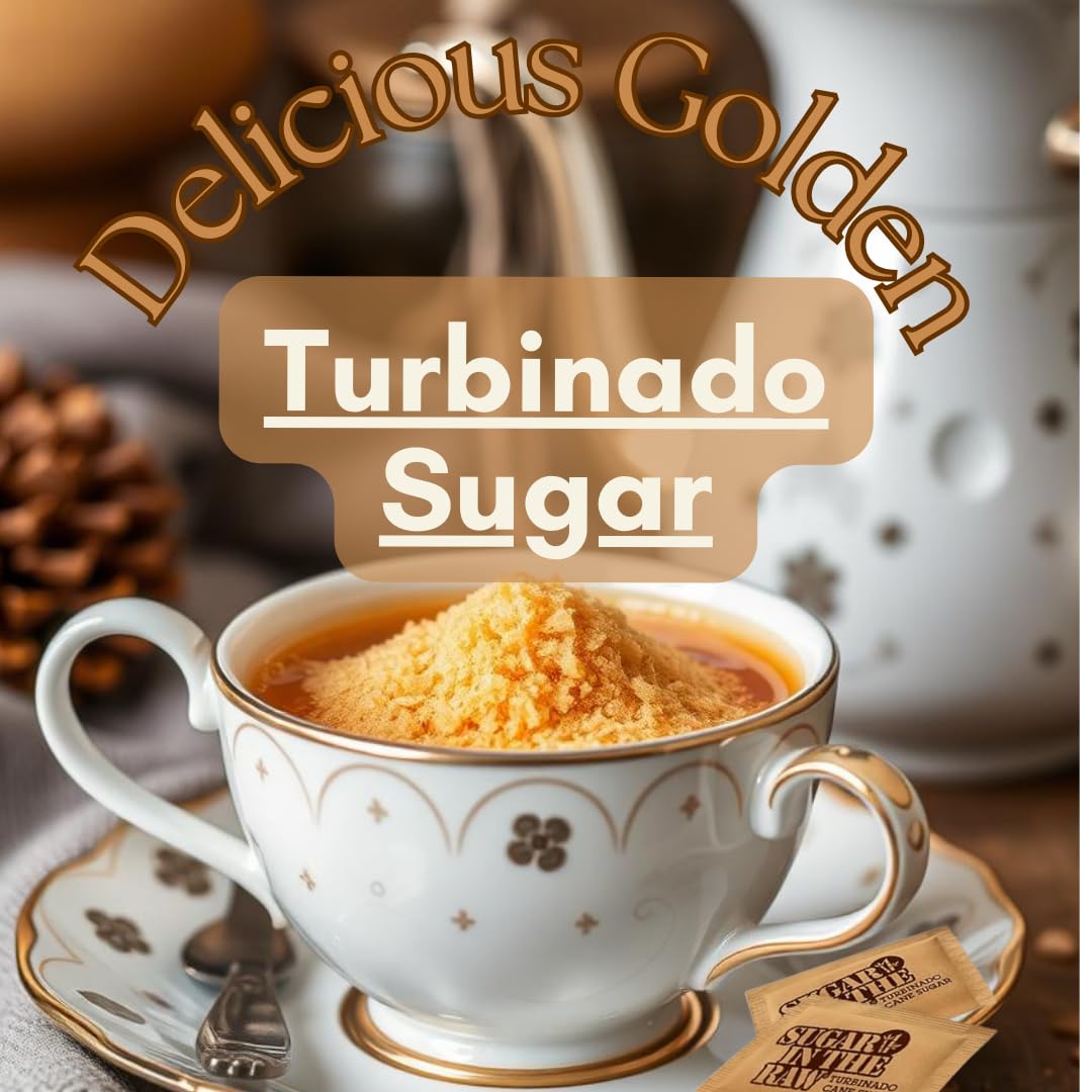 Sugar in the Raw Packets 500 Count Turbinado Sugar Organic Cane Sugar Bulk Packs for Baking and Sweetening