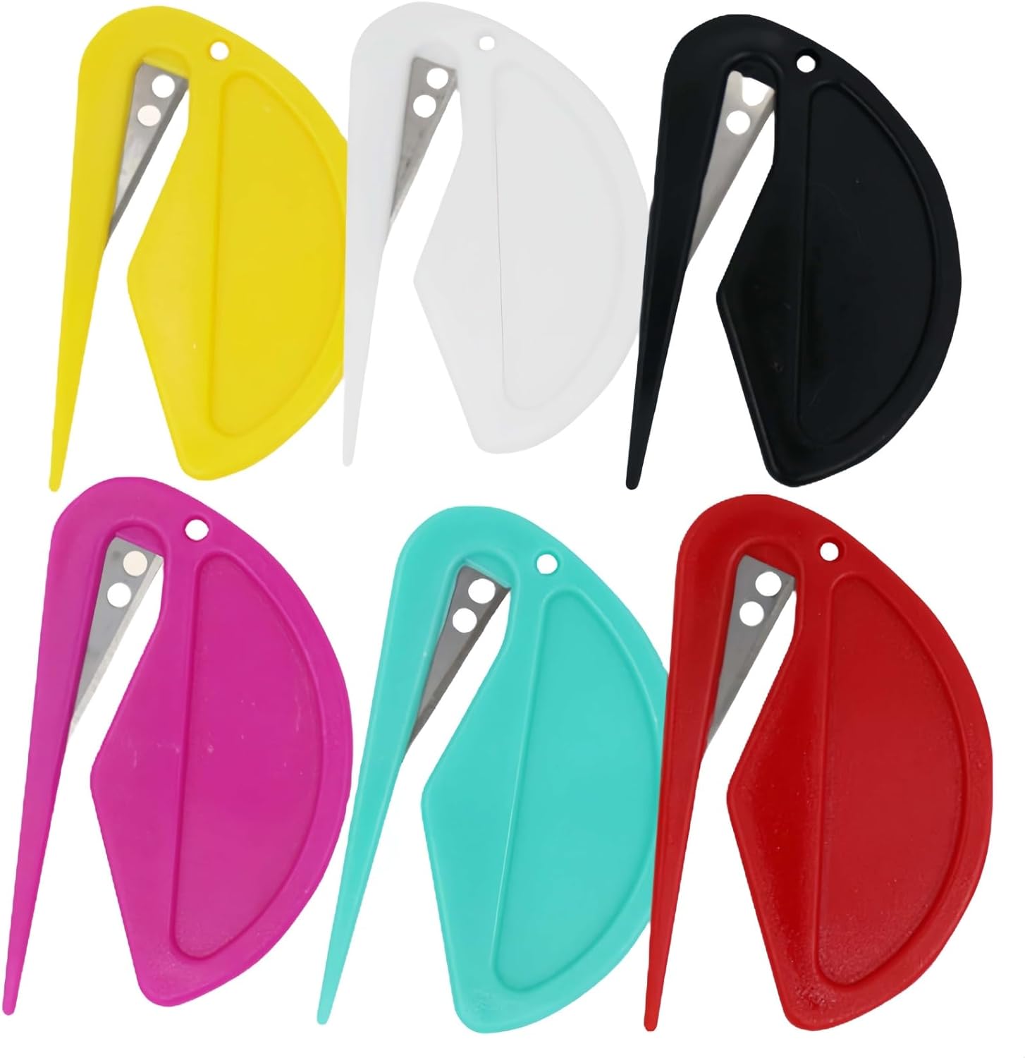 3Pcs Multicolor Mini Letter Opener Safety Knife– Portable Envelope Cutter with Metal Blade & Safety Mail Opener Tool for Office, Home & School