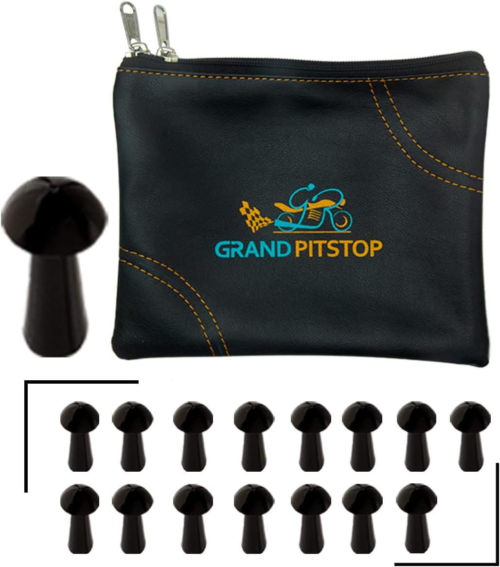 Grand PitStop Replacement Mushroom Plugs for tubeless Tire Puncture Repair kit - for Cars, Motorcycles- Spare Plugs (15 Plugs)