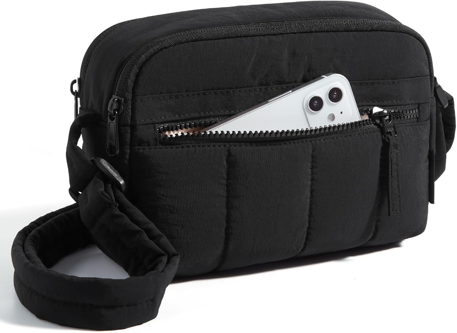 BAGSMART Cross Body Purse, Mini Crossbody Bags for Women Travel Purse, Puffy Shoulder Handbag Wallet with RFID Blocking Slots
