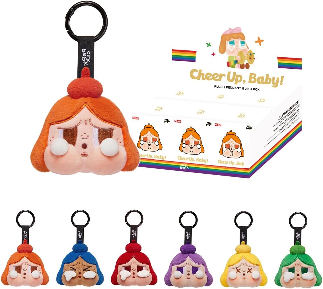 POP MART CRYBABY CHEER UP, BABY! SERIES-Plush Doll Series Whole Set 2.5 inches Action Figure Art Articulated Character Premium Design Gifts for Fan-Favorite Collectible Toy