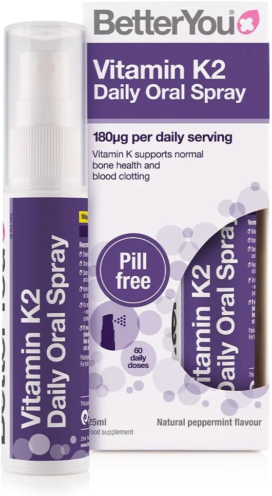 BetterYou Vitamin K2 Oral Spray 25ml (Pack of 2)