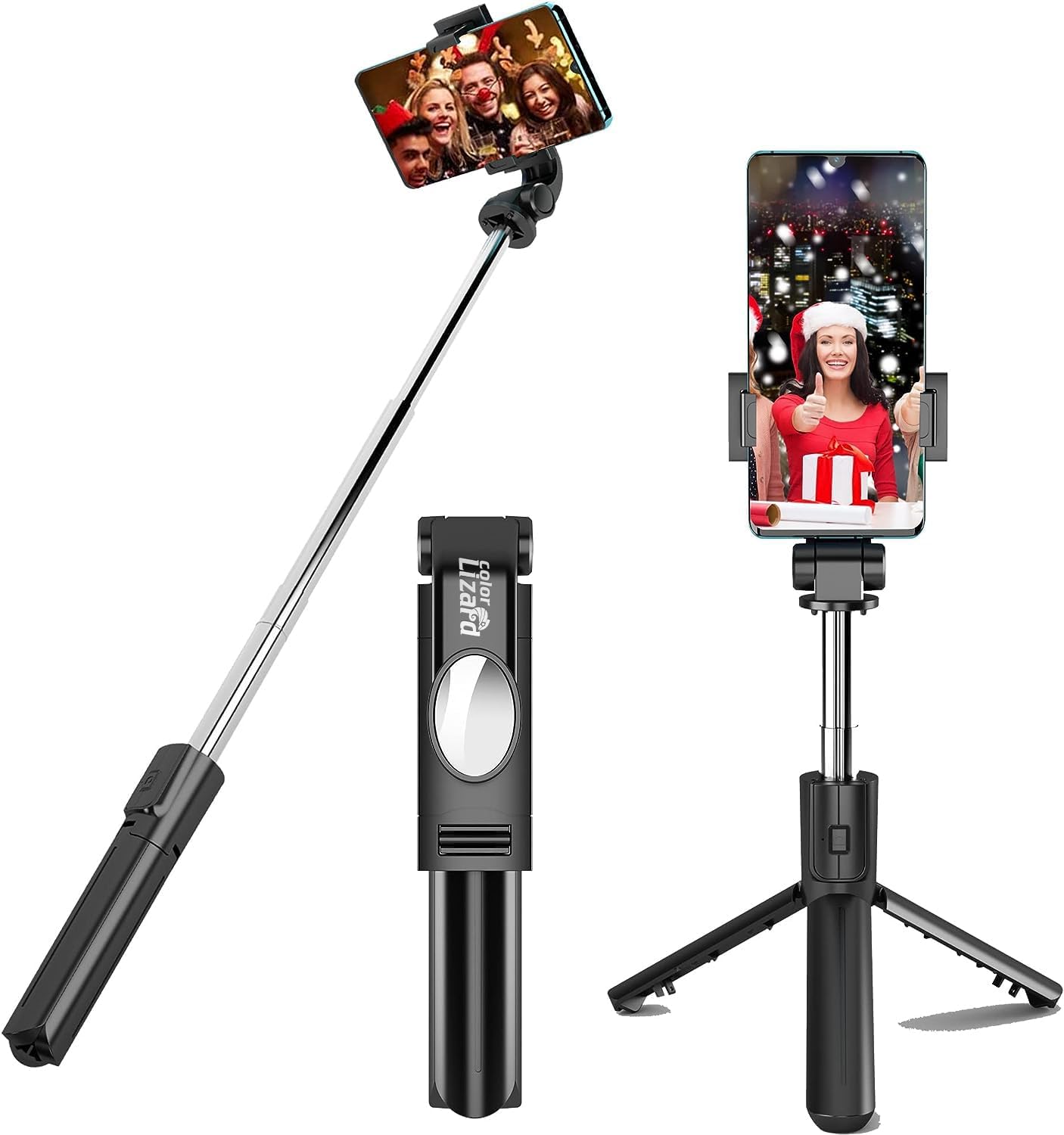 COLORLIZARD Selfie Stick Tripod with Remote, Bluetooth Phone Tripod,Compatible with iPhone, GoPro, Android Phone