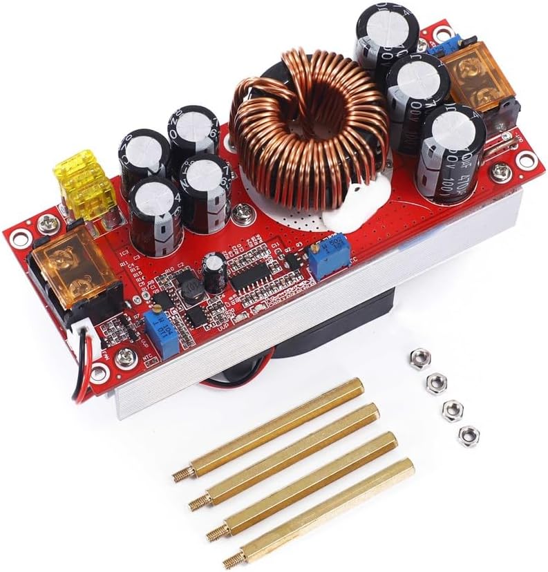Teyleten Robot 1500W 30A DC-DC Step Up Boost Converter 10-60V to 12-90V Current Power Supply Module 1pcs