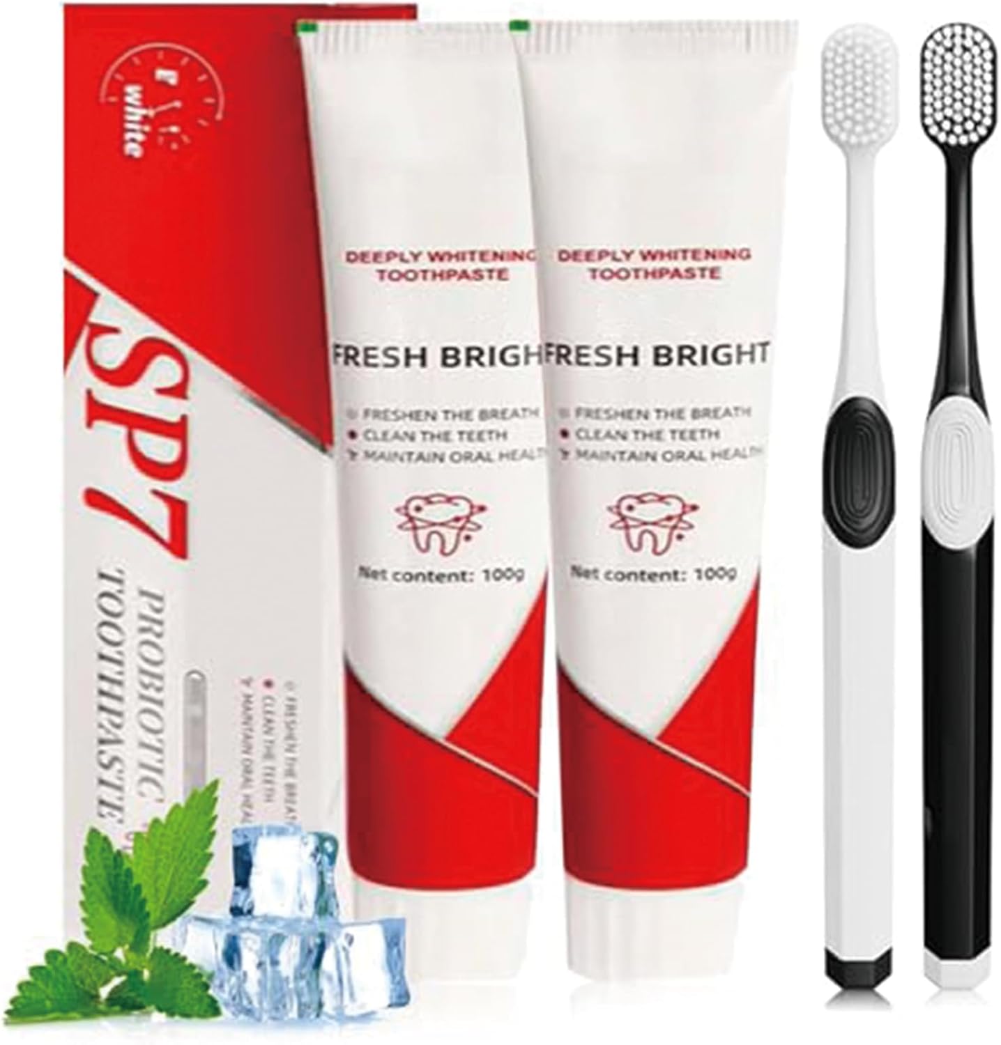 Probiotic Toothpaste, with Toothbrush, Ultra Deeply Whitening Toothpaste, Fresh Toothpaste (2)