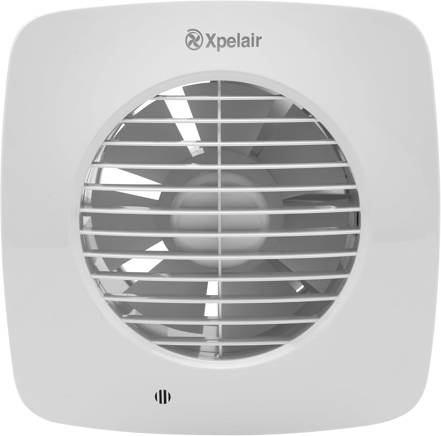 Xpelair DX150S 6" / 150mm Kitchen Extractor Fan for Wall and Ceiling fitting with Square Grille-Front, IPX4 Rated, White