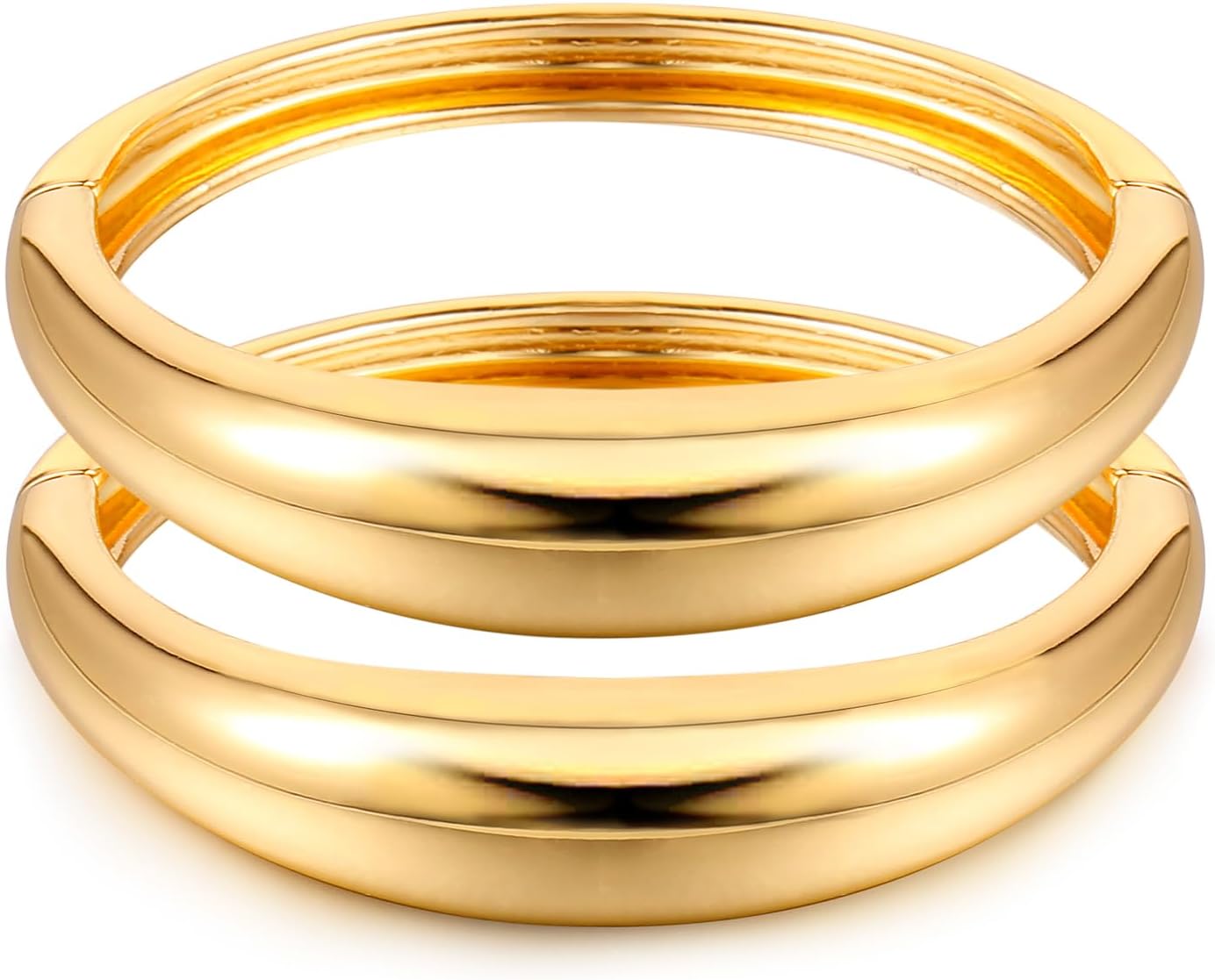 Elegance 11 designs Gold/Silver Cuff Bangle Bracelets For Women Set Chunky Trendy Gold Bracelet Minimalist Hinged Arm Cuff Jewelry Gift 2pcs