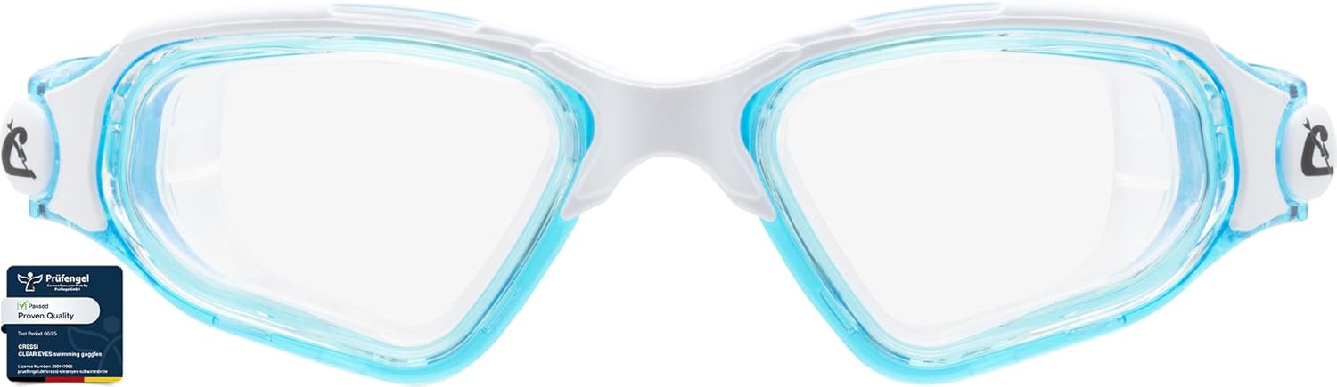 CRESSI Clear Eyes Goggles - Unisex Pure Silicone Swimming Goggles with Molecular Anti Fog Lens Treatment, One Size