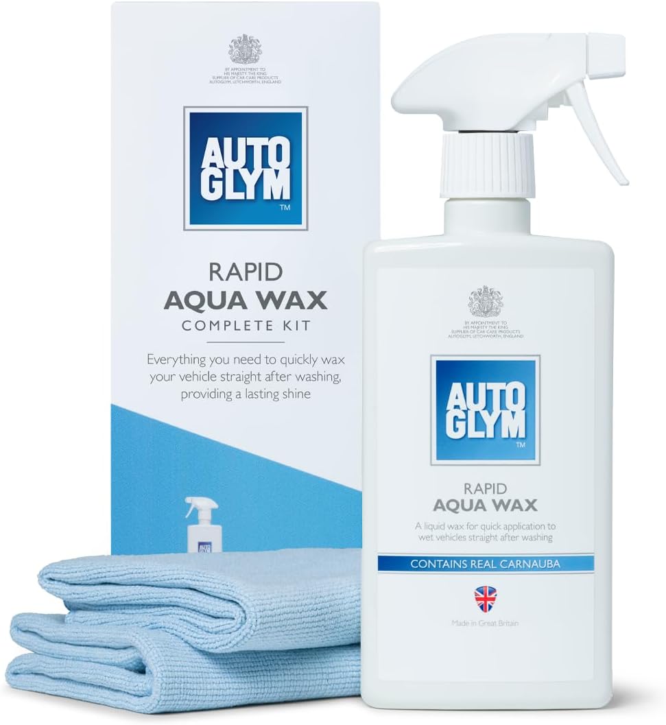 Autoglym Rapid Aqua Wax , 500ml - Complete Car Wax Kit Made To Protect All Exterior Surfaces Including Car Paint, Rubber And Glass