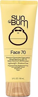 Sun Bum Original SPF 70 Sunscreen Face Lotion | Vegan Fragrance-Free Moisturizing Broad Spectrum UVA/UVB Sunscreen With Vitamin E | 3 Oz