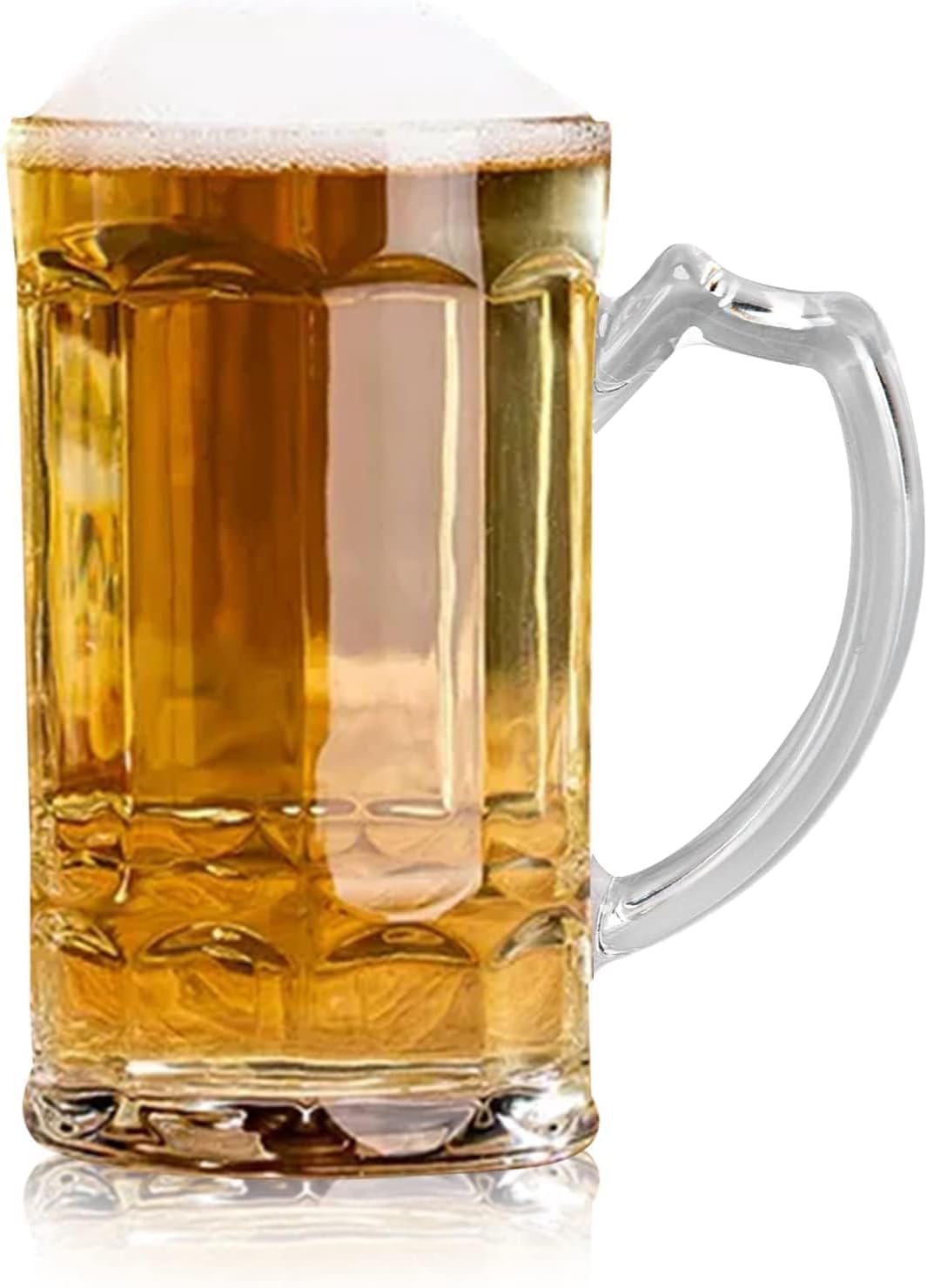 HERCHR Beer Stein Glass, 0.88 Pint, 17.6 Oz, Freezer Plastic Stein, Ice Mug, Cooling Mug, Drinking Cup for Bar, Home, Kitchen
